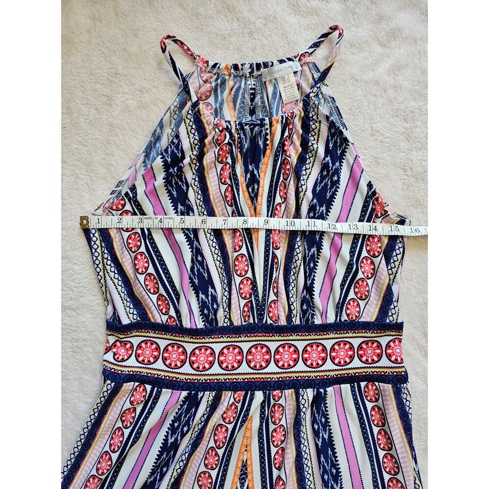 London Times Women's Multicolored Maxi Dress Size 8 Colorful Artsy - Picture 7 of 9